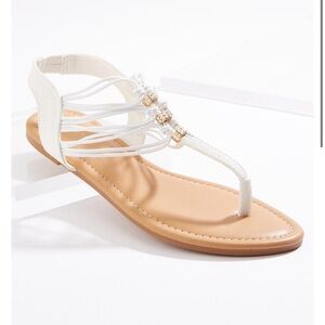 BLING BEAD STRETCH BAND SANDALS